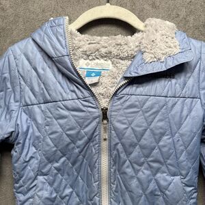 Columbia Light Blue Quilted Puffer Jacket